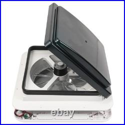 Camper Roof Vent Fan 12V Camper Van Motorhome 36x36cm With LED Light 11x 11' Camper Roof Vent Fan 12V Camper Van Motorhome 36x36cm With LED Light 11x 11'