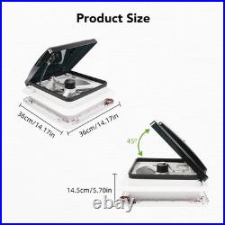 Camper Roof Vent Fan 12V Camper Van Motorhome 36x36cm With LED Light 11x 11' Camper Roof Vent Fan 12V Camper Van Motorhome 36x36cm With LED Light 11x 11'