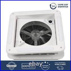 Camper Roof Vent Fan 3 fan speeds Camper Van Motorhome 11x 11'' White 36x36cm