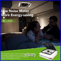 Camper Roof Vent Fan 3 fan speeds Camper Van Motorhome 11x 11'' White 36x36cm