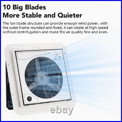 Camper Roof Vent Fan 3 fan speeds Camper Van Motorhome 11x 11'' White 36x36cm