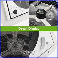 Camper Roof Vent Fan 3 fan speeds Camper Van Motorhome 11x 11'' White 36x36cm