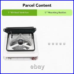 Camper Roof Vent Fan 3 fan speeds Camper Van Motorhome 11x 11'' White 36x36cm