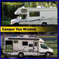 Camper Van Black Sliding Window For Caravans Motorhome Tempered Glass Dark Tint