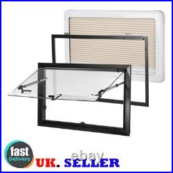 Camper Van Cassette Window 800x450mm Motorhome Horsebox Tempered Glass Blinds
