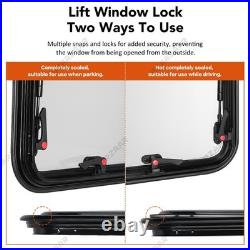 Camper Van Cassette Windows Acrylic Flynet Screen Motorhome Conversion Hinged