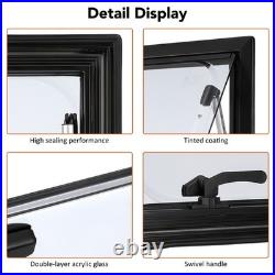 Camper Van Cassette Windows Acrylic Hinged Motorhome Conversion 500 x 350 mm
