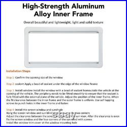 Camper Van Cassette Windows Hinged Blackout Blinds Acrylic for Motorhome Window