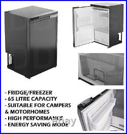 Camper Van Fridge Freezer Black Refrigerator DC12 24V Motorhome Campervan