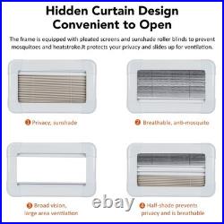 Camper Van Horsebox Cassette Window Motorhome Round Edge Tempered Glass Blinds