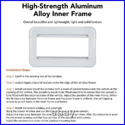 Camper Van Horsebox Cassette Window Motorhome Round Edge Tempered Glass Blinds