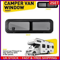 Camper Van Motorhome Side Sliding Opening Windows Conversion Caravan RV Right 2x