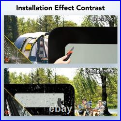 Camper Van Motorhome Sliding Opening Window Waterproof Tempered Glass Dark Tint