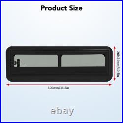 Camper Van Motorhome Sliding Opening Window Waterproof Tempered Glass Dark Tint