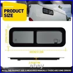 Camper Van Motorhome Universal Sliding Opening Window Glass Dark Tint Waterproof