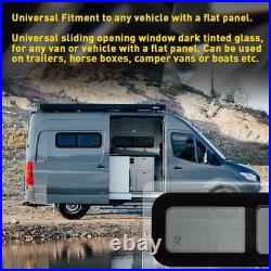 Camper Van Motorhome Universal Sliding Opening Window Glass Dark Tint Waterproof