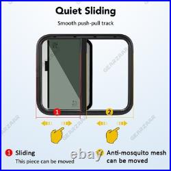 Camper Van Sliding Opening Windows Tempered Glass Universal for Motorhome Window