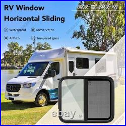 Camper Van Sliding Opening Windows Tempered Glass Universal for Motorhome Window