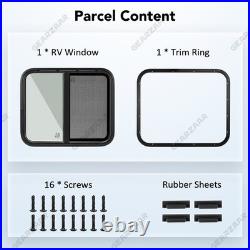 Camper Van Sliding Opening Windows Tempered Glass Universal for Motorhome Window