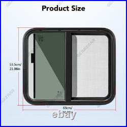 Camper Van Sliding Opening Windows Tempered Glass Universal for Motorhome Window