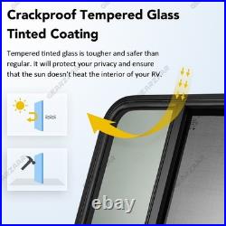 Camper Van Sliding Opening Windows Tempered Glass Universal for Motorhome Window