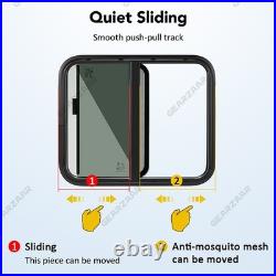 Camper Van Sliding Window Universal Dark Tint 600x500mm for Motorhome Window