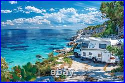 Camper van Motorhome Canvas Picture Print Wall Art