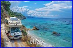 Camper van Motorhome Canvas Picture Print Wall Art
