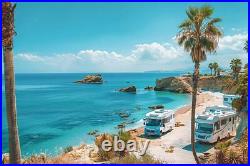 Camper van Motorhome Canvas Picture Print Wall Art