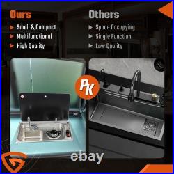 Campervan Sink Cooker Motorhome Horsebox Van & Camper Cooker Hob With Hob RH & Tap