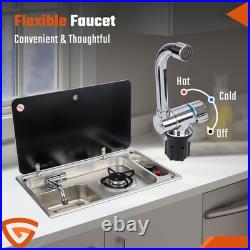 Campervan Sink Cooker Motorhome Horsebox Van SINGLE BURNER Hob Combi Unit kit