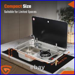 Campervan sink hob stainless steel sink for rv caravan Motorhome Horsebox Van