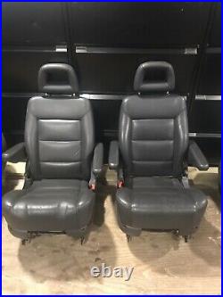 Captain Leather Seats with Twin Armrests Camper Van Motorhome Conversion VW Ford