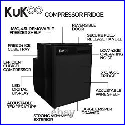Compressor Fridge Freezer 46L 12/24V DC LED Display Camper Van Caravan Motorhome