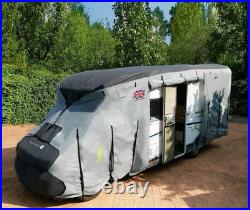 CoverPro Motorhome Cover 5.7-6m Black Grey Waterproof UV Camper Van Protector