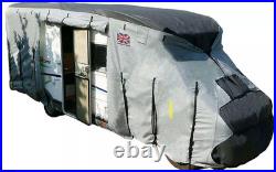 CoverPro Motorhome Cover 5.7-6m Black Grey Waterproof UV Camper Van Protector