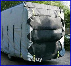 CoverPro Motorhome Cover 5.7-6m Black Grey Waterproof UV Camper Van Protector