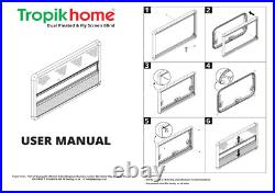 Cream Camper Van Pleated Blind & Flyscreen For Caravan Motorhome RV 111cmx53cm
