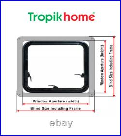 Cream Camper Van Pleated Blind & Flyscreen For Caravan Motorhome RV 112x43cm