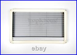 Cream Camper Van Pleated Blind & Flyscreen For Caravan Motorhome RV 112x43cm