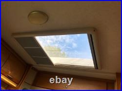 Cream Camper Van Pleated Blind & Flyscreen For Caravan Motorhome RV 112x43cm