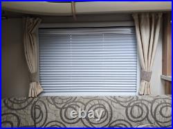 Cream Camper Van Pleated Blind & Flyscreen For Caravan Motorhome RV 112x43cm