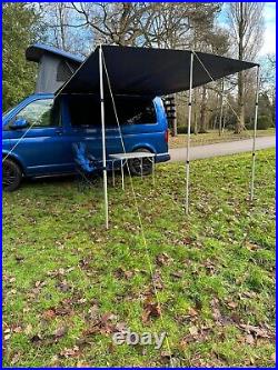 DELUX Sun Canopy Awning VW Camper Van Motorhome Camper Car 2.4m x 3m BLACK