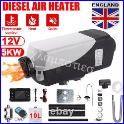 Diesel Heater 12V Caravan Camper Van Air Motorhome 5KW Night Parking LCD UK