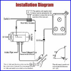 Diesel Heater 12V Caravan Camper Van Air Motorhome 5KW Night Parking LCD UK