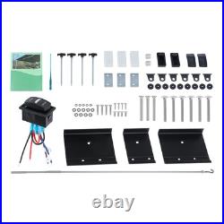 Electric Awning Wind Roll Out Sun Canopy Black Campervan Motorhome Van 260cm