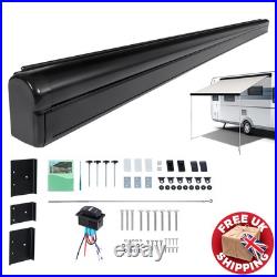 Electric Awning Wind Roll Out Sun Canopy Campervan Motorhome Van RV With Switch