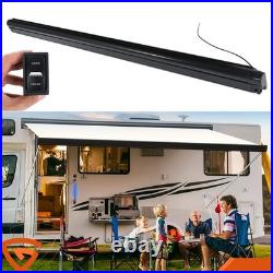 Electric Awning Wind Roll Out Sun Canopy Campervan Motorhome Van RV With Switch