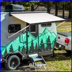 Electric Awning Wind Roll Out Sun Canopy Campervan Motorhome Van RV With Switch UK