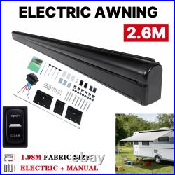 Electric Awning Wind Roll Out Sun Canopy Campervan Motorhome Van Rv With Switch